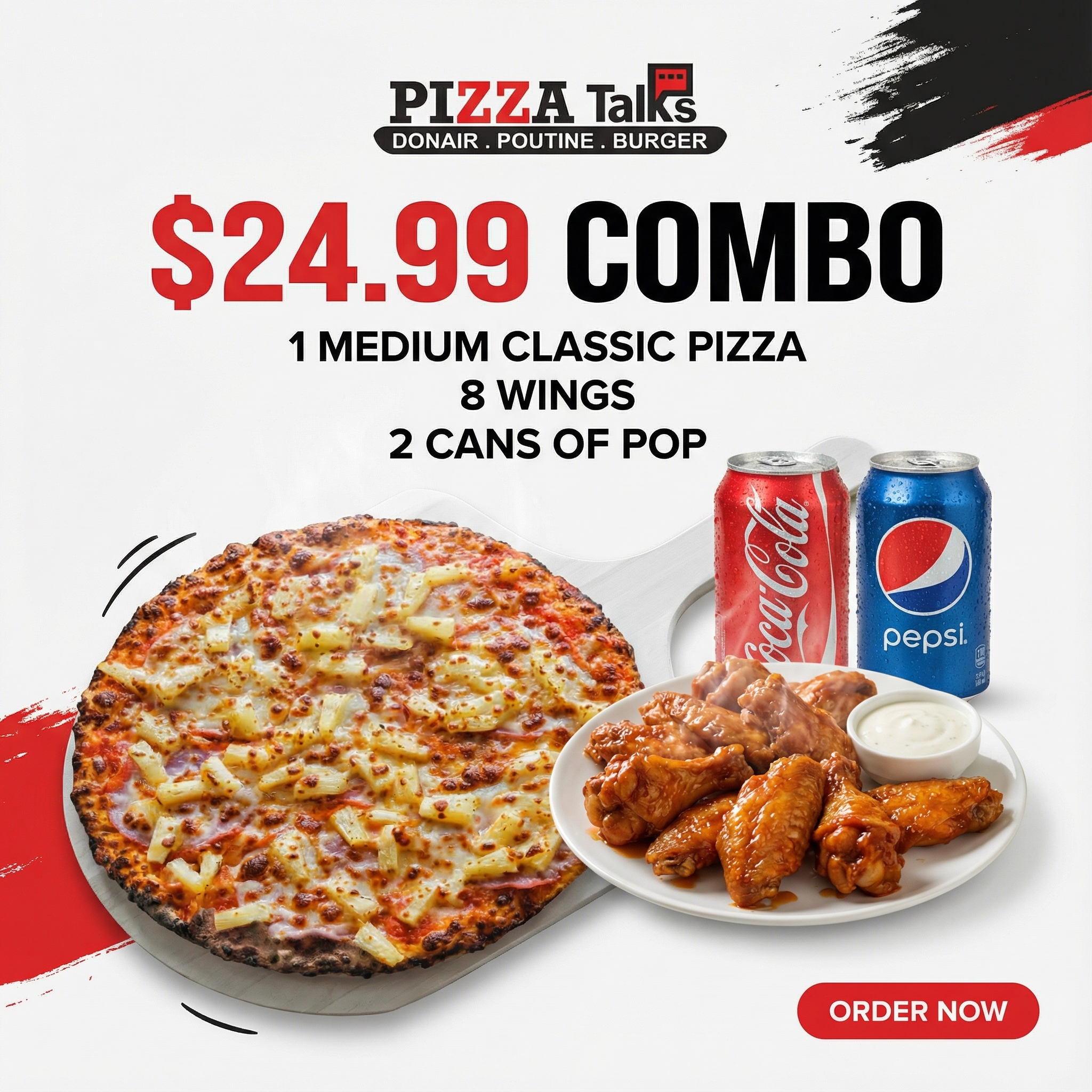 Pizza Talks & Donair - Meatball Pizza Special Edmonton