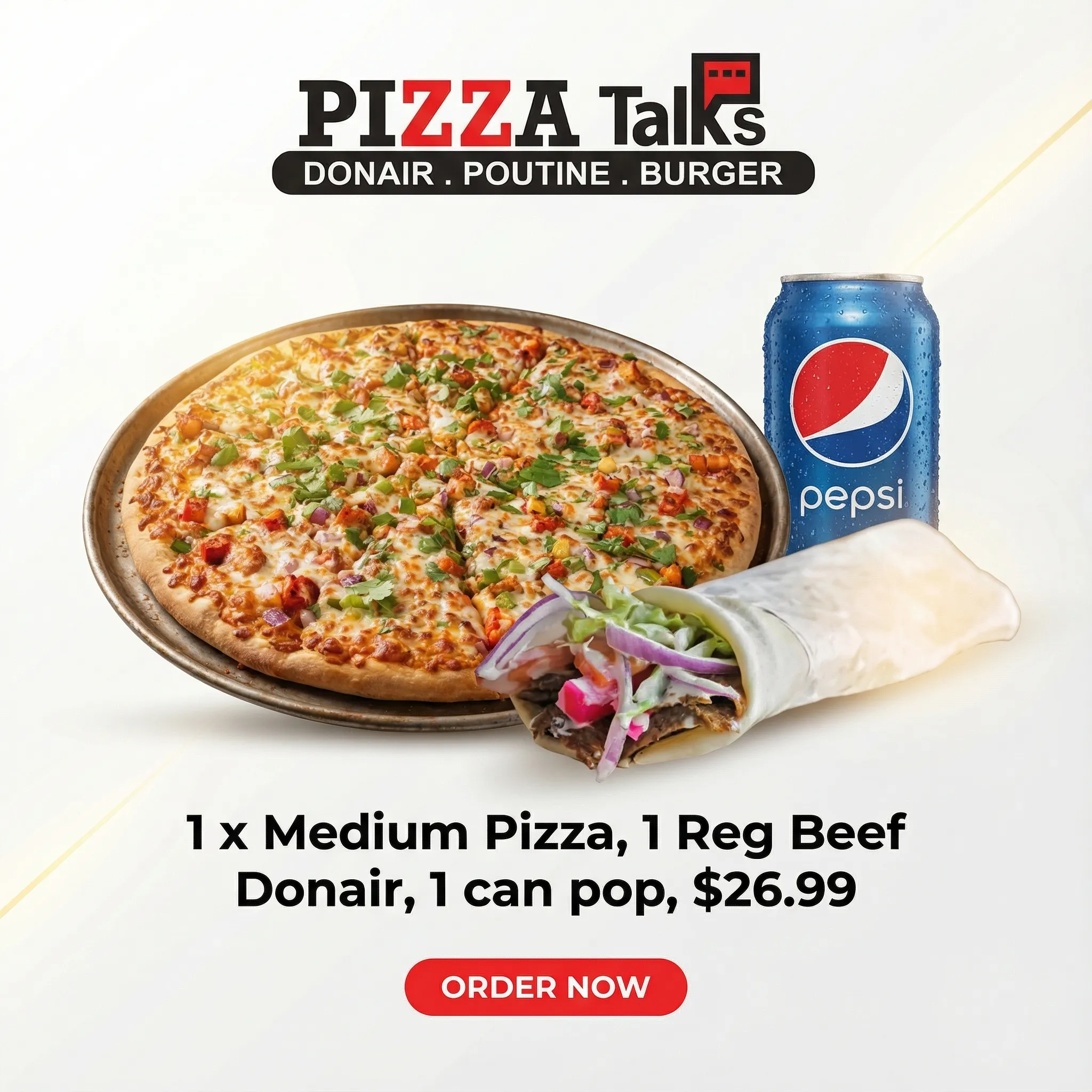 Pizza Talks & Donair - Meatball Sandwich Deal Edmonton