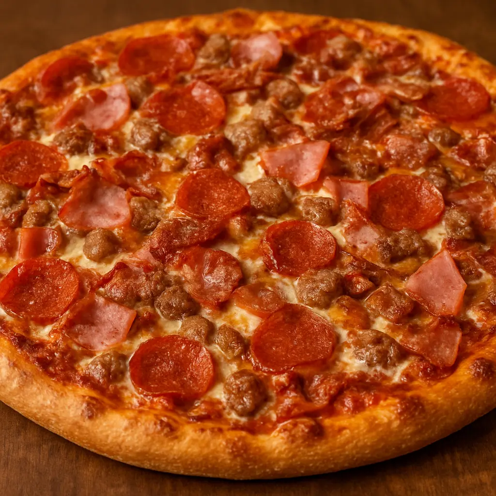Meat Lovers Pizza at Pizza Talks & Donair in Edmonton, AB